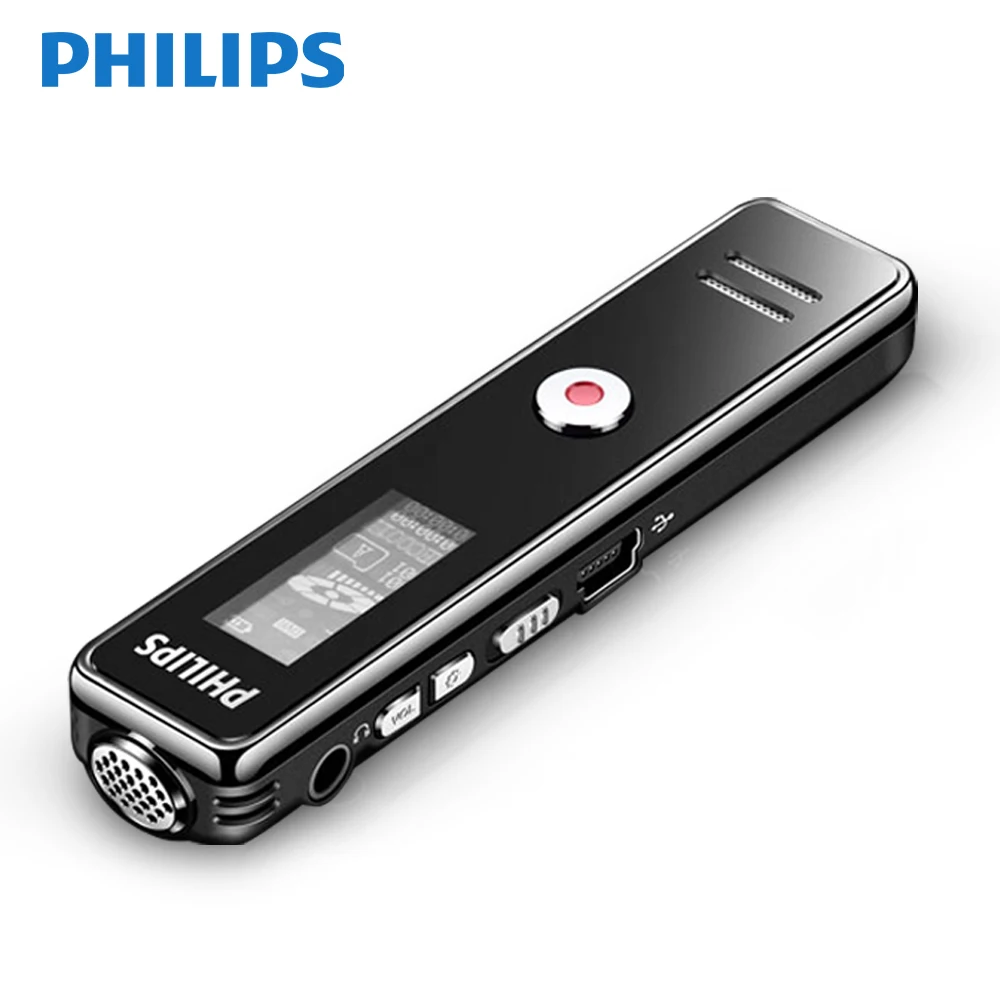 8 ГБ Цифровой диктофон Philips ручка два высококачественных встроенных микрофона Голосовая активация мгновенная запись VTR5100