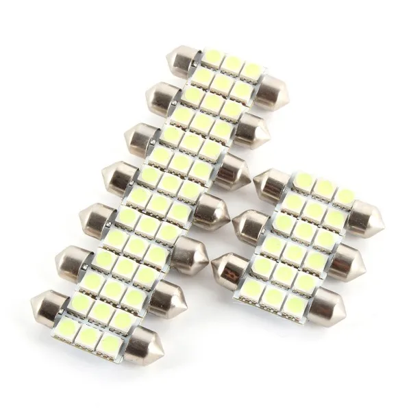 10 шт. белый 36 мм Festoon 5050 SMD 6 светодиодный C5W автомобиля светодиодный авто Интерьер Купол дверь свет лампы освещение для коридоров 12 в рабочий светильник