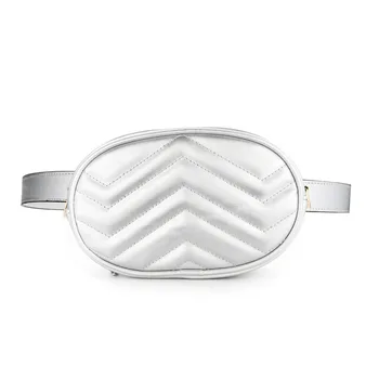 

2018 fashion Waist bag female waist belt Design Women PU Leather Oval Shape Zipper Fanny Pack Ladies Belt Bag simple 7 colour