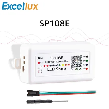 

DC5-24V SP108E WIFI LED Controller for RGB/RGBW phone iOS /Android App Wireless Remote Control for WS2811 WS28122B WS2801 SK6812