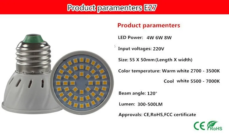 20X Lamp27 E27 MR16 GU10 светодиодный вспышка светильник 220 V 230 V светодиодный лампы 4 Вт 6 Вт 8 Вт 48 светодиодный 60 Светодиодный Прожектор 80 светодиодный 2835 Лампы Завод светильник