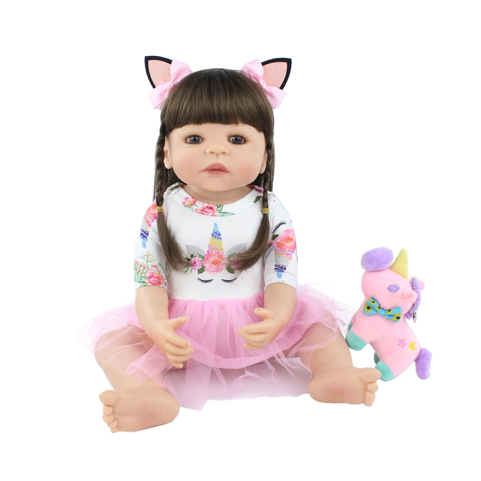 55 см полный Силиконовый Reborn Baby Doll игрушка для девочки новорожденная принцесса малыш живые Младенцы Bebe классический Boneca Bathe детская игрушка для подарка