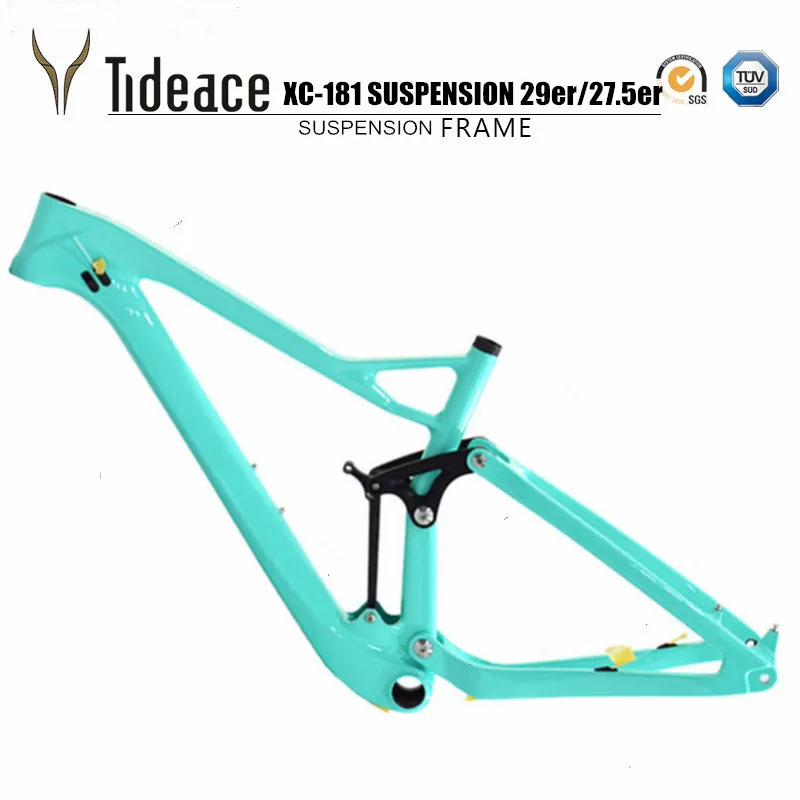 Tideace twinloc амортизирующая рама для горного велосипеда 29er plus 142/148 мм mtb карбоновая рама 27,5 er усиленная подвесная рама