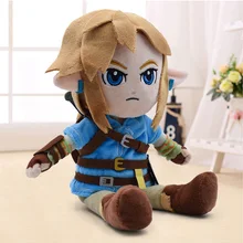 Nova chegada 27cm zelda brinquedos de pelúcia dos desenhos animados link menino com espada macio boneca recheada para crianças melhor presente