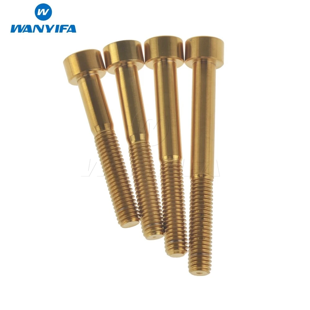 Titanium Bolts Wanyifa Titanium Ti Bolts M6 x 10 15 16 18 20 25 30 35 40 45 50 55 60 65mm Screw Bicycle Headset Brake