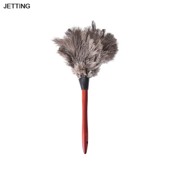 

Car Window Cleaning Wood Handle Car Fan Furniture Dust Cleaner Natural Fall Ostrich Fur Feather Anti Static Duster Brush 1 pcs