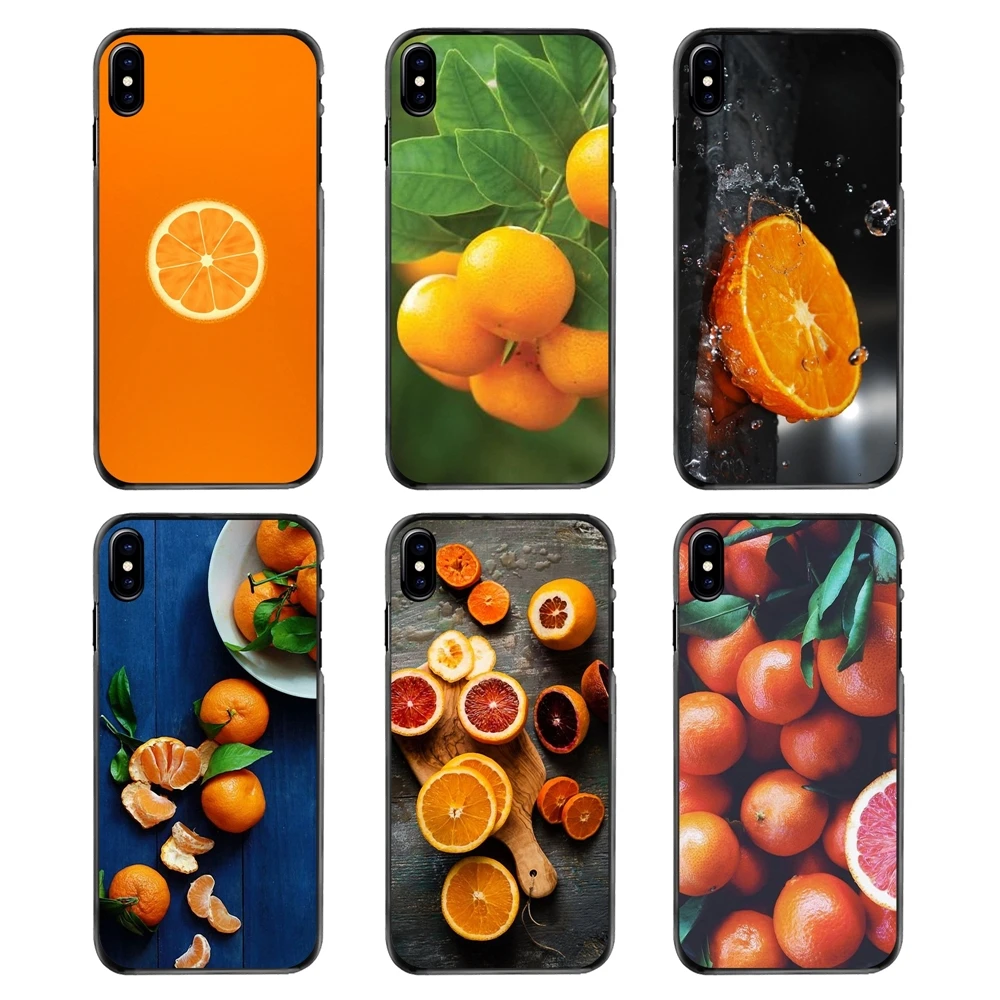 

For Samsung Galaxy Note 2 3 4 5 S2 S3 S4 S5 MINI S6 S7 edge S9 S8 Plus Benefits Fresh Citrus Orange Fruit Pattern Phone Bag Case