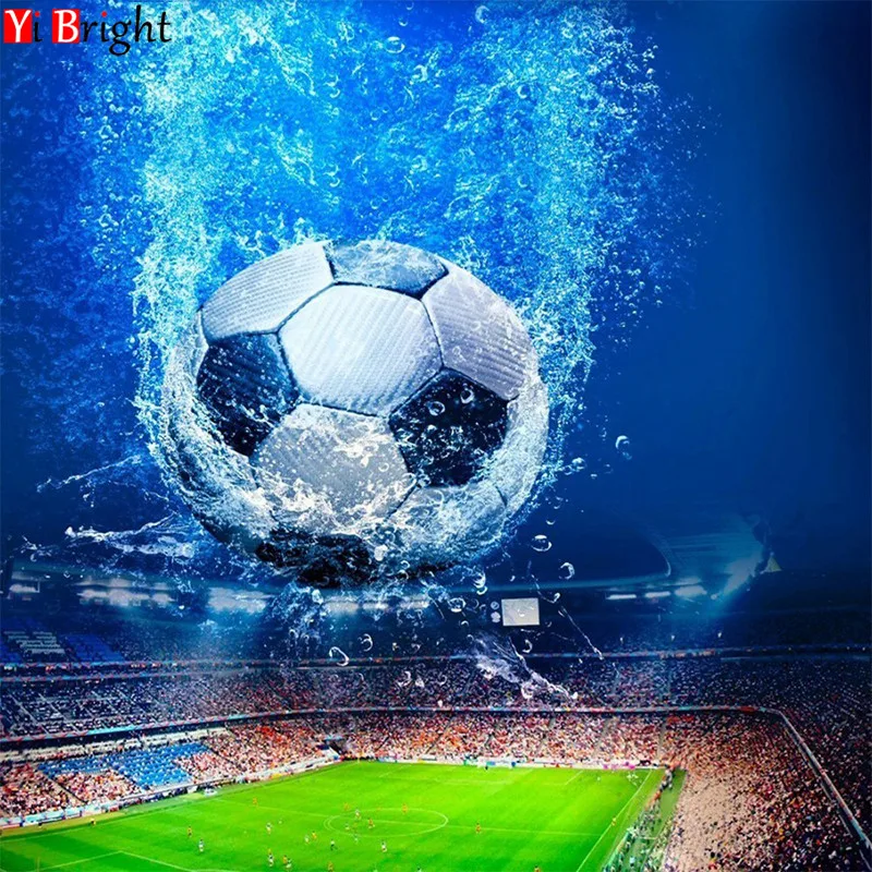 Diamond Mosaic Sale Soccer Pictures By Rhinestones Painting Football Embroidery Full Square Set XY1 | Дом и сад
