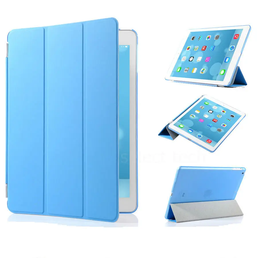Hot Sale!2015 Newest For iPad Air 2 Slim Genuine Leather Smart Case Cover Stand + Film Free shipping &amp Wholesale | Компьютеры и