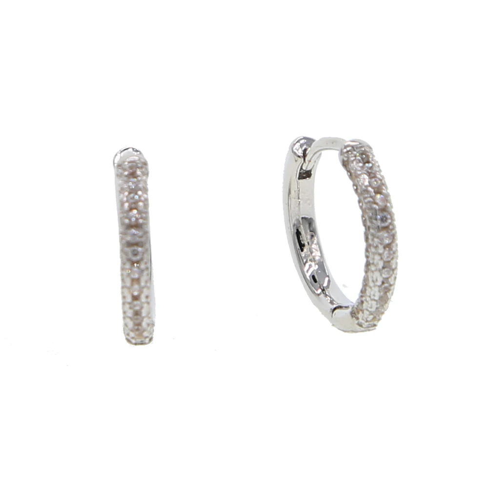 

popular Romantic Jewelry 2018 wholesale 10mm tiny mini circle 3 colors copper gold color silver clip on circle silver earring