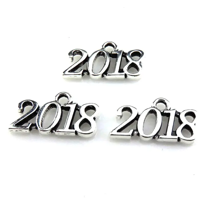 21638 сплав номер 2018 Талисманы Винтаж Посеребренная Подвеска для Для женщин DIY