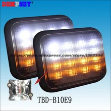 Демпси 9*7 дюймов белый и желтый Разделение Цвет скорой помощи поверхностного монтажа Предупреждение свет/сигнальная лампа светодиодный Предупреждение света(TBD-B10E9