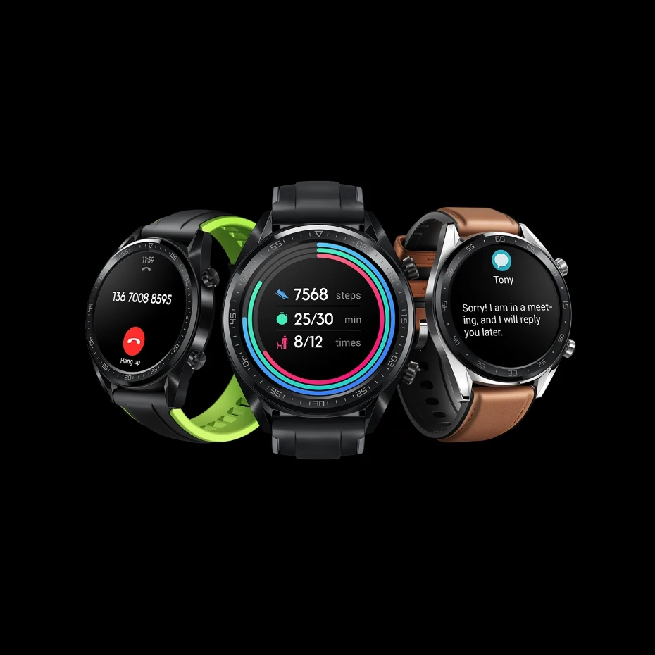 Huawei Watch GT Смарт-часы 1,3" gps nfc поддержка 14 дней Срок службы батареи Водонепроницаемый телефонный Звонок трекер сердечного ритма для Android iOS