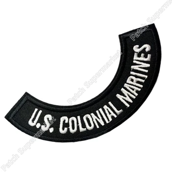 

4.9" ALIEN ALIENS U.S. COLONIAL MARINES Uniform Logo Rocker Patch TV movie film retro sew applique iron on patch