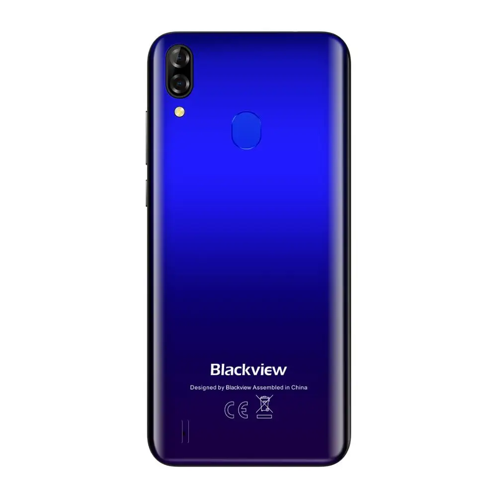 Blackview A60 Pro смартфон MTK6761 четырехъядерный Android 9,0 4080 мАч мобильный телефон 3 ГБ+ 16 Гб экран с каплями воды лицо ID 4G мобильный телефон - Цвет: Blue