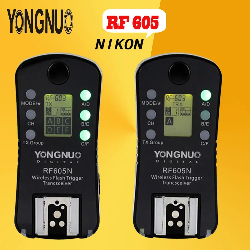 YONGNUO RF 605N RF605 2 4 GH беспроводной пульт дистанционного управления Flash Trigger с ЖК