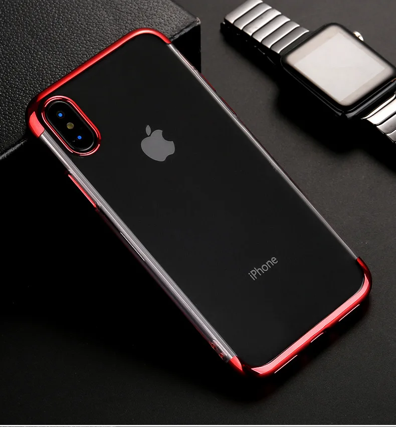 Покрытие Телефон чехол для iPhone X 6 6s 7 8 плюс моды прозрачный ТПУ Мягкий мобильный