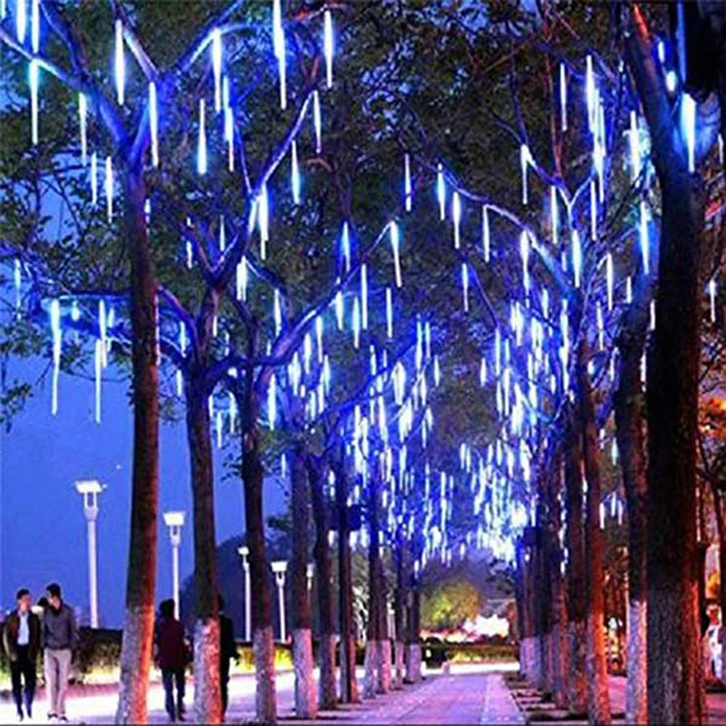 Luzes de Natal ao ar Decoração do Casamento Solar Powered String Livre Luzes Fadas Natal Árvore Casa Led Chuva Lâmpada Luz 7 Solar powered string luzes de natal ao