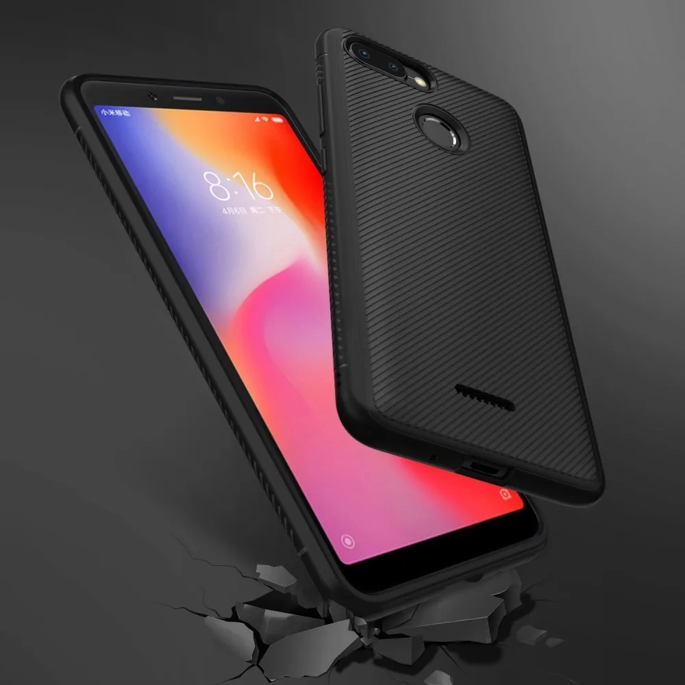 Lenuo Xiaomi Redmi 6 5 45 дюймов Le- II противоударный ТПУ Мягкий углеродного волокна матовый