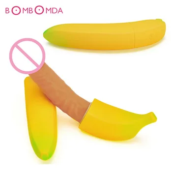 USB Rechargeable simulation Banana Dildo Vibrator Wireless G-spot Dildo Vibrator Vaginal Climax Products Sex Toys for Women O3