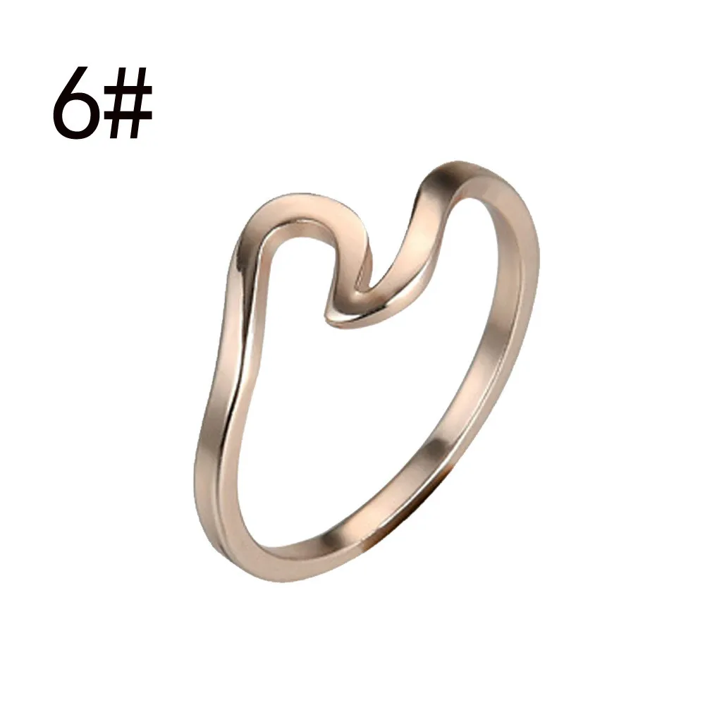 Susenstone Новое волнистое кольцо обручальное кольцо для женщин ювелирные аксессуары обручальное кольцо женское платье Вечерние кольца#10