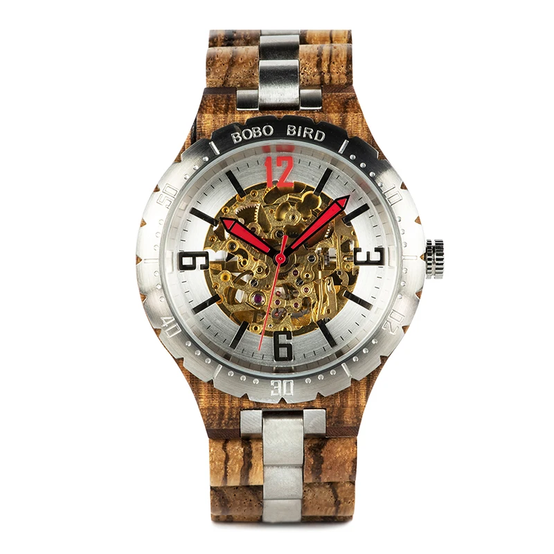 BOBO BIRD механические часы для мужчин деревянные часы водонепроницаемые автоматические часы Лидирующий бренд Роскошные наручные часы relogio masculino