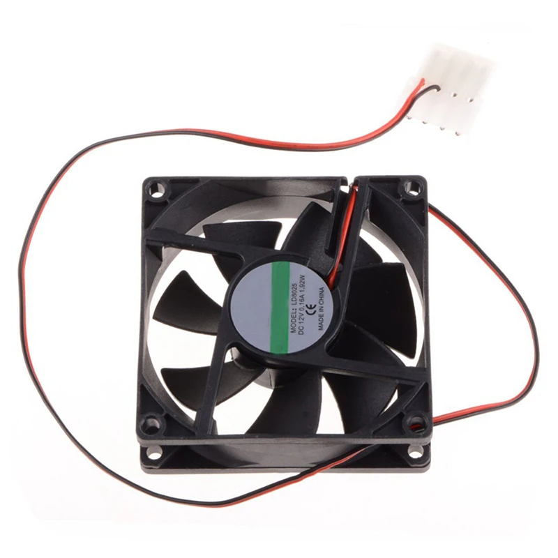 8CM Cooling Fan DC 12V Computer CPU Fan Power Supply Fan 45cm Cablein