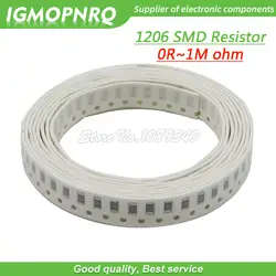 100 шт. 1206 SMD резистор 0R-10 м 1/2 Вт 0 1 10 100 150 220 330 470 Ом 1 К 2,2 К 10 К 100 К 200 К 0R 1R 10R 100R 200R 220R 330R 470R