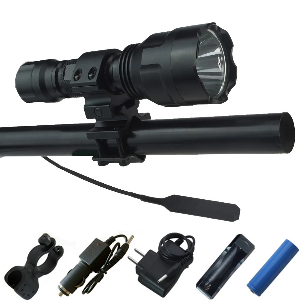 High power cree xm-l2 tactical flashlight led hunting flash lights rechargeable 18650 battery waterproof led t6 torch lanterna