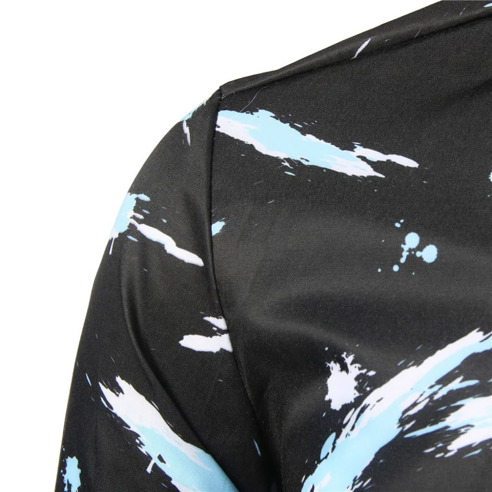 2019  men's casual T-shirt button lapels slim plus size sports t-shirt comfortable long-sleeved shirt men luxury 40J6 (5)