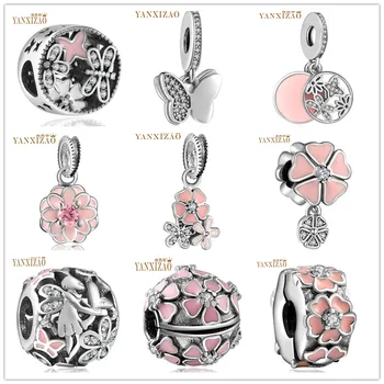 

hot Silver European CZ Charm Beads Fit pandora Style Bracelet Pendant Necklace DIY Jewelry Originals