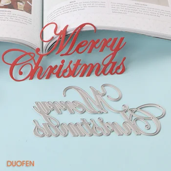 

DUOFEN METAL CUTTING Dies 090126 Merry Christmas stencil for DIY papercraft project Scrapbook Paper Album greeting cards