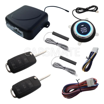 

New PKE Car Alarm System With HAA Flip Key Remote Control Remote Start Stop Engine Passive Keyless Entry Many Rolling Code