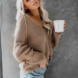 Тонкий свитер пальто женские Полые Твердые Хаки молнии с капюшоном свитера 2019 Модные осенние женские повседневные вязаные свитера
