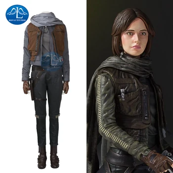 

MANLUYUNXIAO Rogue One A Star Wars Story Cosplay Costume Jyn Erso Costume Women Full Set Halloween Cosplay Costume Custom Made