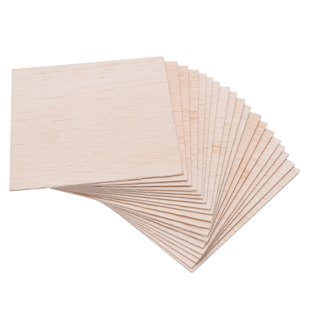 20 Piece Balsa Wood Sheets Spliced Wooden Plate Model Board for DIY Making House Ship Aircraft Model 10x10x0.1cm