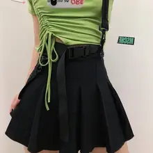 Длинная юбка в пайетках для женщин Harajuku высокая Талия свободная плиссированная юбка новая мода лето повседневные женские юбки черный серый Прямая