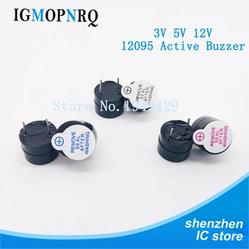 

50pcs 12095 Magnetic Long Continous Beep Tone 12*9.5mm 3v 5v 12v Active Buzzer
