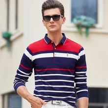 Зона джунглей брендовая мужская одежда высокое качество вышитая рубашка поло для мужчин с длинным рукавом полосатая рубашка-поло футболки-поло 8862