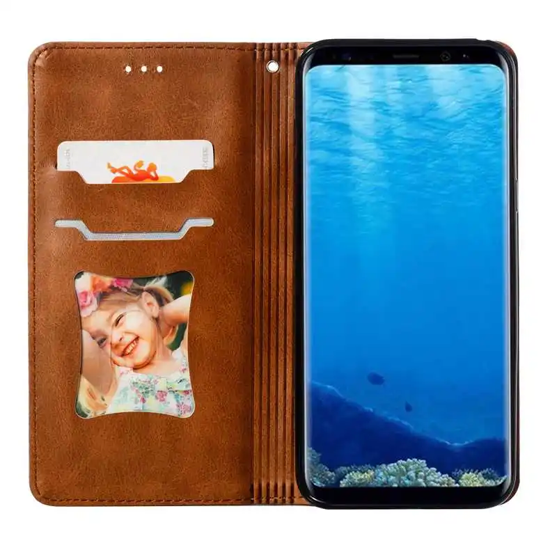Чехол на молнии для Samsung Galaxy S8 Plus, чехол из искусственной кожи, Магнитный Флип Бумажник, чехол для Samsung S8 Plus S8Plus, чехол для телефона