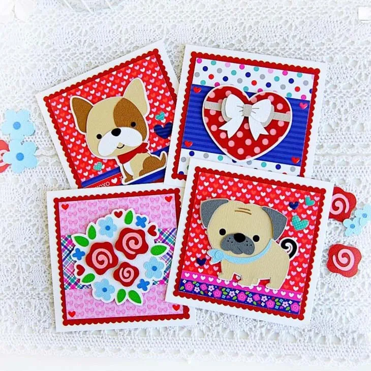 Металлические штампы с изображением собаки трафарет для скрапбукинга