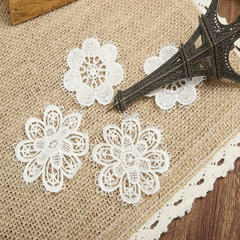 

High quality lace cloth labeling lace Brooch handmade accessories hollow flower patch DIY