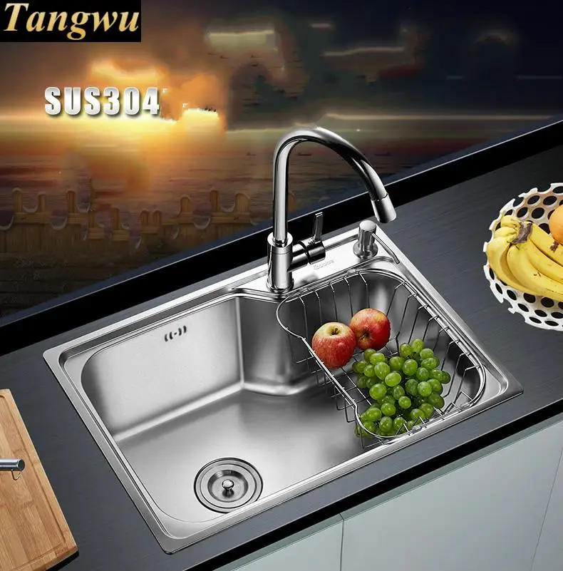Free shipping was single vegetable washing basin thickened 304