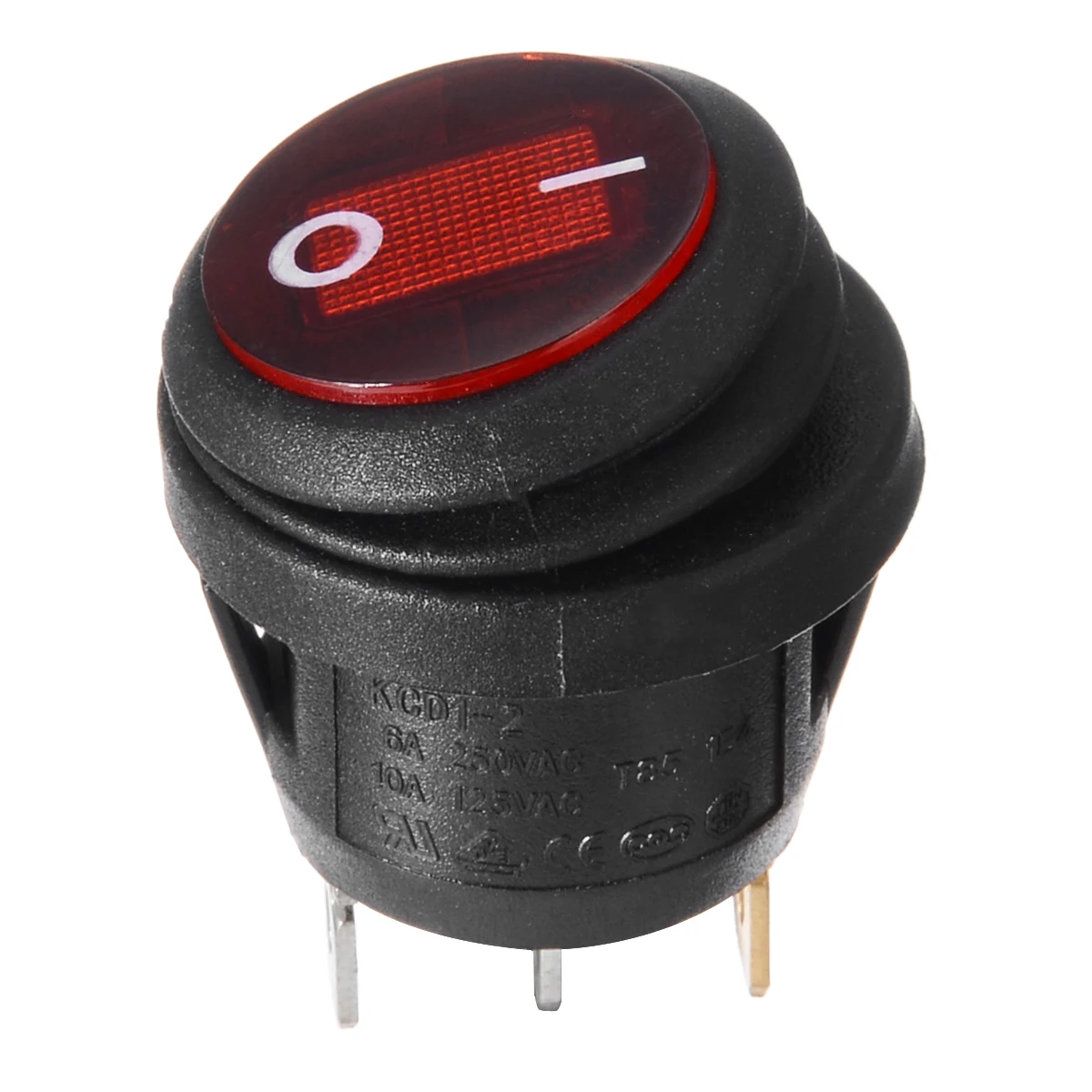 4Pcs Small Round Boat Rocker Switches Round Green Orange Blue Red 3 Pin ON-OFF Rocker Switch