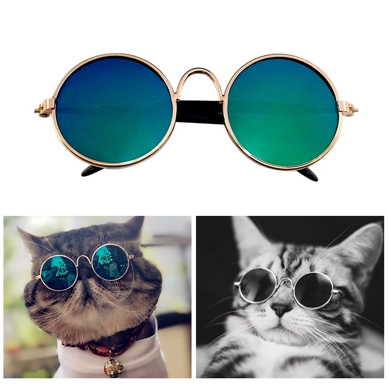 YVYOO Fashion Cat Sunglasses Pet Accessories Summer Dogs Cats Glasses Grooming Black Green D11