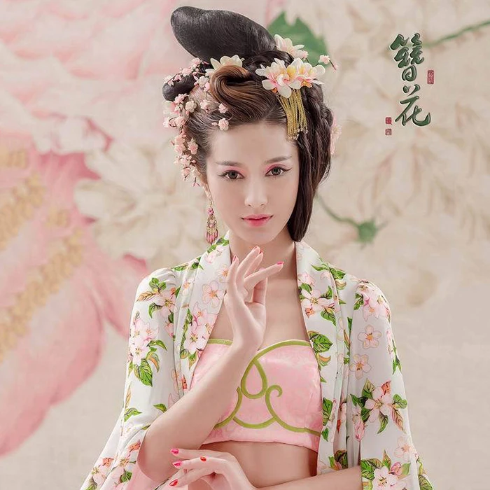 

Zan Hua Pink Sexy Hanfu Costume for Women for Photography