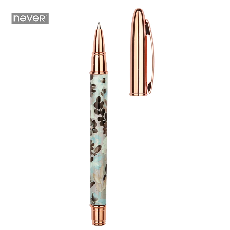 Never Colorful ocean series metal gel pen Black ink 0.5mm ball pen Signature pen Chancellory office accessories gift stationery