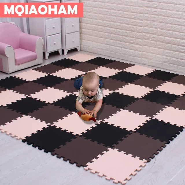 MQIAOHAM Foam Mat Children Crawling Play Mat Kids Game Puzzle Mats Kindergarten Flooring Tiles 18 pcs/set crawling rugs For Baby 4