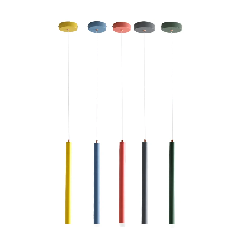 

Nordic led restaurant simple bar bar lamp bar front desk creative personality black single head chandelier