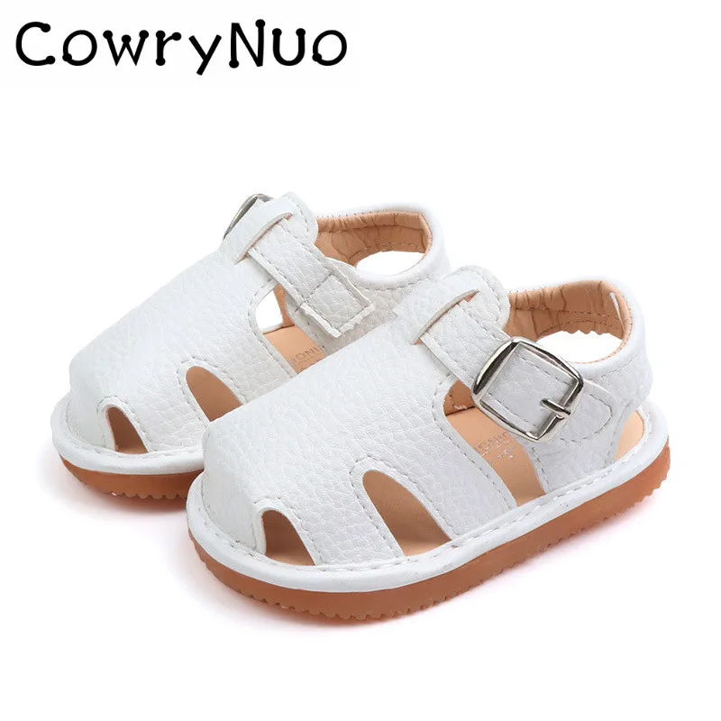 

Insole 11.5-13.5cm 0-2 Year Baby Summer Shoes Soft Sole Newborn Shoes with Sound